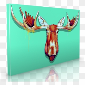Moose Head - Illustration, HD Png Download - moose head png