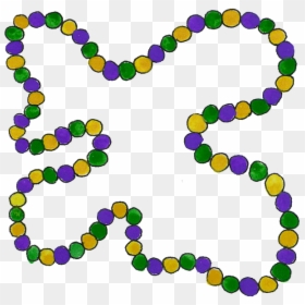 Mardi Gras Beads Clipart - Clip Art Mardi Gras Beads, HD Png Download - mardi gras border png