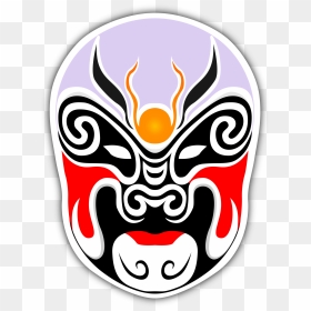 Chinese Theater Masks - Chinese Drama Mask Vector, HD Png Download - drama mask png