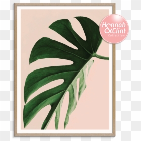 Proud Leaf - Printable Wall Art Plant, HD Png Download - monstera leaf png