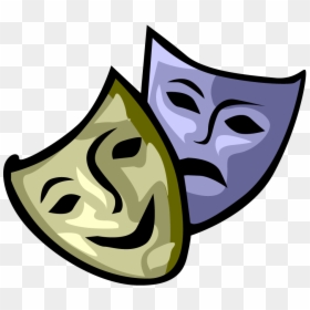 Drama Masks Clipart, HD Png Download - drama mask png