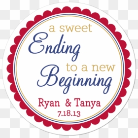 Sweet Ending To A New Beginning Personalized Sticker - Bella Home, HD Png Download - new sticker png