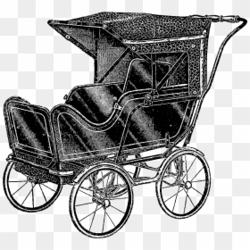These Two Vintage Baby Carriages Are Incredibly Stylish - Baby Transport, HD Png Download - baby carriage png