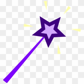 Transparent Purple Star Png - Fairy Wand Clip Art, Png Download - princess wand png