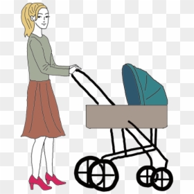 Baby Carriage Baby Pram Dream - Mom Baby Carriage Png, Transparent Png - baby carriage png