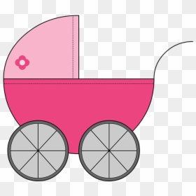 Cart, Baby, Baby Carriage, Girl, Childish, Illustration - Baby Girl Cart Clipart, HD Png Download - baby carriage png