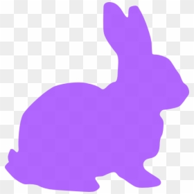 Purple Rabbit Silhouette, HD Png Download - rabbit silhouette png