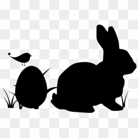 Alice In Wonderland Rabbit Silhouette , Png Download - Rabbit Silhouette, Transparent Png - rabbit silhouette png