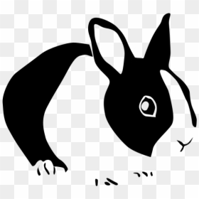 Clipart Rabbit Silhouette - Black And White Rabbit Silhouette, HD Png Download - rabbit silhouette png