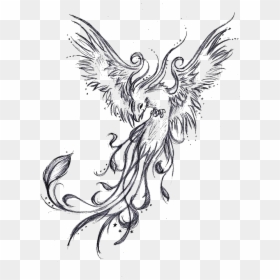 Tattoo Phoenix Sleeve Legendary Drawing Creature Clipart - Phoenix Rising Tattoo Designs, HD Png Download - phoenix wings png