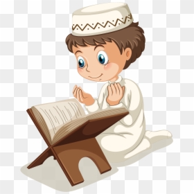 Muslim Islam Boy Clip Art - Boy Reading Quran Clipart, HD Png Download - muslim turban png