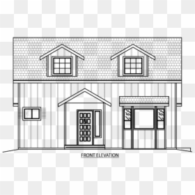 Plans2build Elevation - Two Room Home Sketch, HD Png Download - sandia png