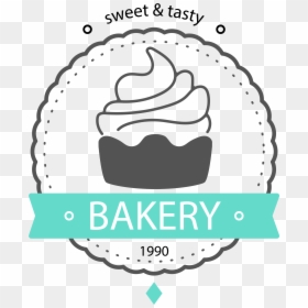 Vector Cupcakes Simple - Modern Cake Logo Design, HD Png Download - cupcake vector png
