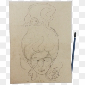 Sketch, HD Png Download - moon drawing png
