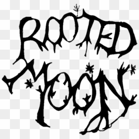 Rooted Moon Monochrome Logo Black - Calligraphy, HD Png Download - moon drawing png