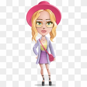 Stylish Girl Cartoon Vector Character Aka Fifi - Stylish Images Cartoon Girl, HD Png Download - blonde girl png