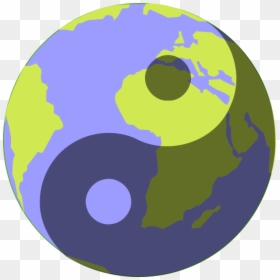 Globe,purple,symbol - Planet Earth Yin And Yang, HD Png Download - earth planet png