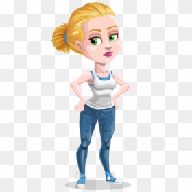 Ines Is A Young - Young Woman Clip Art, HD Png Download - blonde girl png