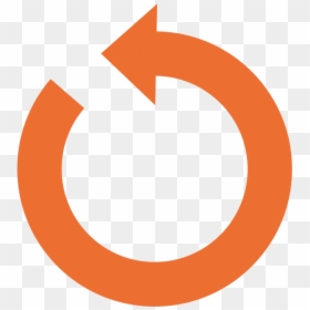Transparent Circle Arrows Png - Transparent Refresh Button Orange, Png Download - circle arrows png