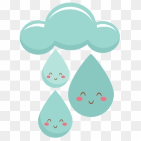 Transparent Rain Cloud Png - Raindrops Clipart, Png Download - cute cloud png