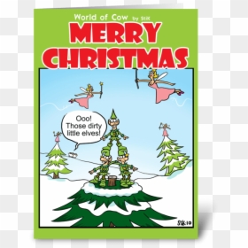 Dirty Little Elves Christmas Card Greeting Card - Dirty Christmas Cards, HD Png Download - christmas card png