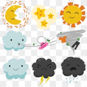 Transparent Windy Weather Clipart - Cartoon Cute Cloud Png, Png Download - cute cloud png