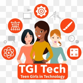 Girls In Technology, HD Png Download - teenage girl png