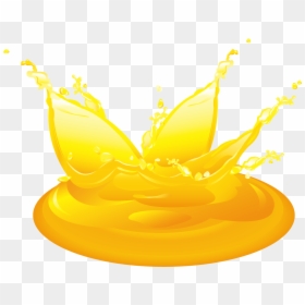 Orange Yellow Fruit Splashes - Juice Splash Png Hd, Transparent Png - fruit splash png