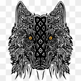 Celtic Wolf Tattoo By Dragonoir-d4r5t4b - Celtic Knot Wolf Tattoo, HD Png Download - wolf tattoo png