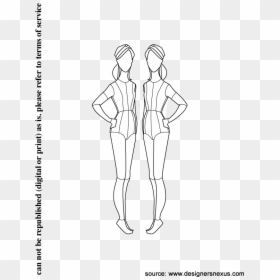 Fashion Figure Templates, HD Png Download - teenage girl png