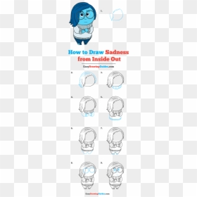 How To Draw Sadness From Inside Out - Sadness Inside Out Drawing Easy, HD Png Download - inside out disgust png