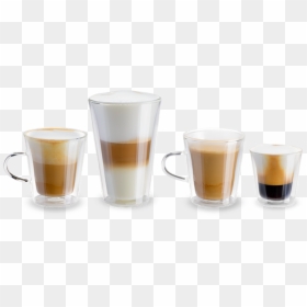 Milk And Milk Foam Unit With Black&white4 Compact - Cappuccino Latte Transparent Png, Png Download - milk glass png