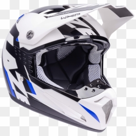 Motorcycle Helmet Lazer Smx Whip White Black Blue - Motocross Helmet Transparent Background, HD Png Download - motorcycle helmet png