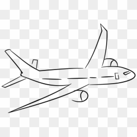 Transparent Airplane Outline Png - Uçak Çizim Png, Png Download - aviones png
