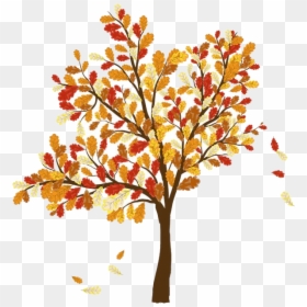 Fall Leaves Falling Off Trees Great Free Silhouette - Free Fall Tree Clipart, HD Png Download - fall leaves falling png