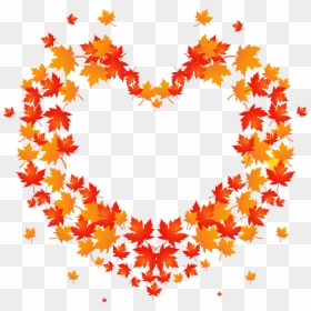 Autumn Heart Png Clip, Transparent Png - fall leaves falling png