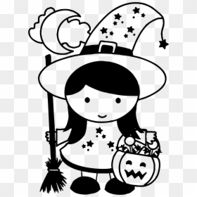 Halloween Black And White - Cute Halloween Clip Art, HD Png Download - halloween .png