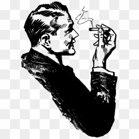 Human Behavior,art,visual Arts - Man Smoking Clipart, HD Png Download - smoking pipe png