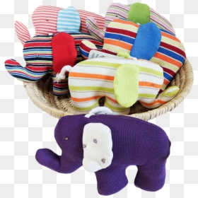 Scrappy Elephant - 1 Piece - Plush, HD Png Download - baby toy png