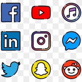 Social Media Png - Mashup Of Social Media Icons, Transparent Png - social icons png transparent