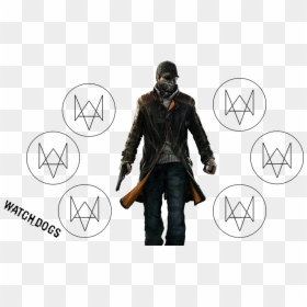 Aiden Pearce From Watch Dogs, HD Png Download - playstation buttons png