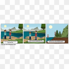 Easy Comic Strip For Photosynthesis, HD Png Download - mountain peak png