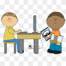 Classroom Clipart Free Clip Art Teacher And Student - Spot The Difference Computer, HD Png Download - student clipart png