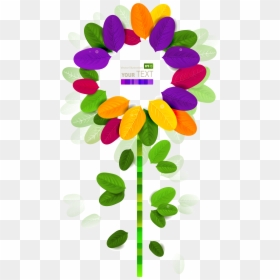 Flower Art Illustration - Vector Graphics, HD Png Download - colorful flowers png