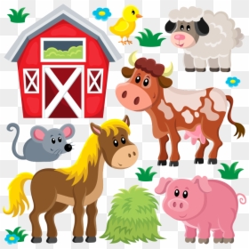 Domestic Pig Livestock Sheep Farm Clip Art - Farm Animals Clipart, HD Png Download - farm animals png