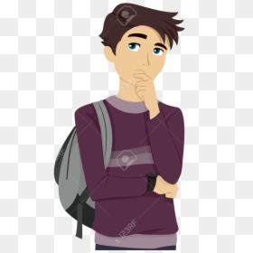 College Student Thinking Clipart Abeoncliparts Cliparts - College Student Thinking Clipart, HD Png Download - student clipart png