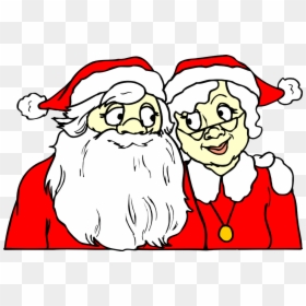 Santa Claus And Mrs Claus Cartoon, HD Png Download - santa claus png