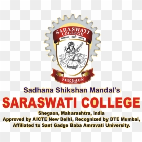 Saraswati College Shegaon Logo, HD Png Download - saraswati png