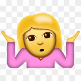 Don T Know Emoji Girl, HD Png Download - iphone emoji faces png