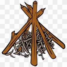 Log Cabin Teepee Fire, HD Png Download - campfire png